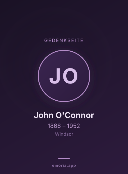Gedenkportrait von John O'Connor