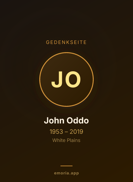 Gedenkportrait von John Oddo
