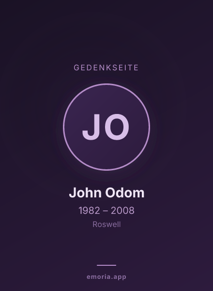 Gedenkportrait von John Odom