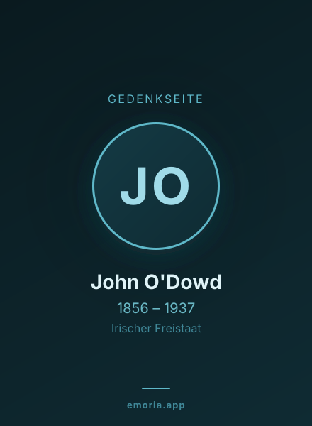 Gedenkportrait von John O'Dowd
