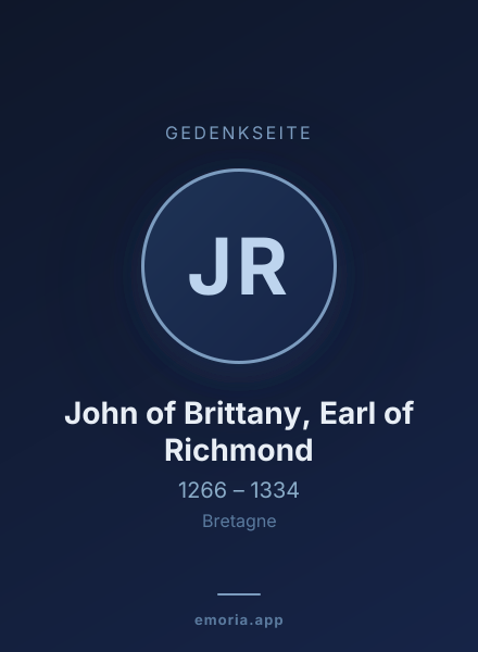 Gedenkportrait von John of Brittany, Earl of Richmond