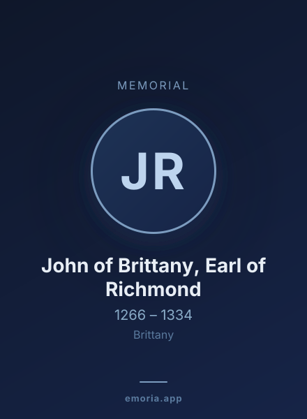 Memorial portrait of John of Brittany, Earl of Richmond