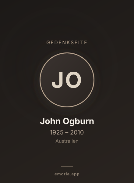 Gedenkportrait von John Ogburn