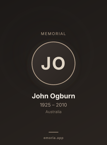 Memorial portrait of John Ogburn