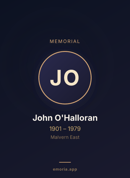 Memorial portrait of John O'Halloran