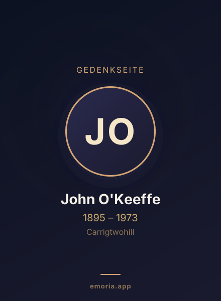 Gedenkportrait von John O'Keeffe