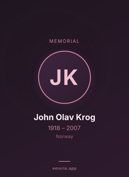 Memorial portrait of John Olav Krog