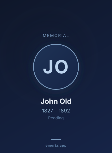 Memorial portrait of John Old