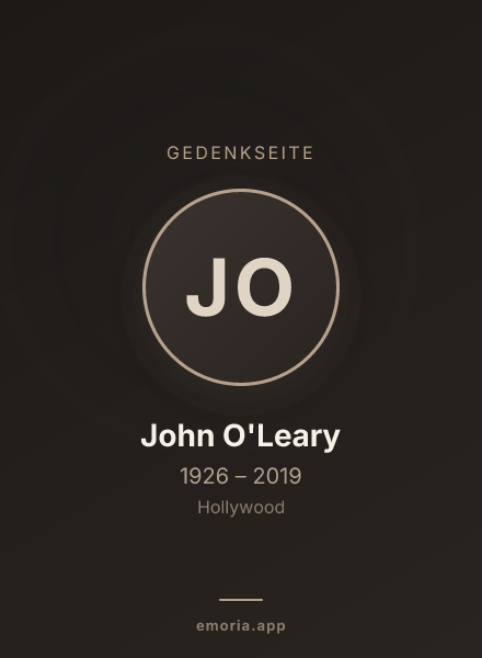 Gedenkportrait von John O'Leary