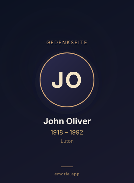 Gedenkportrait von John Oliver