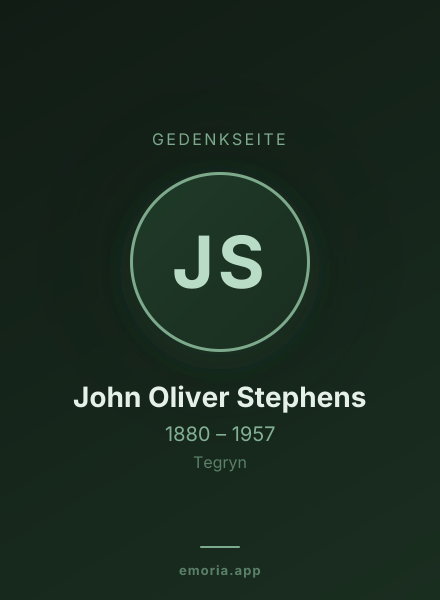 Gedenkportrait von John Oliver Stephens