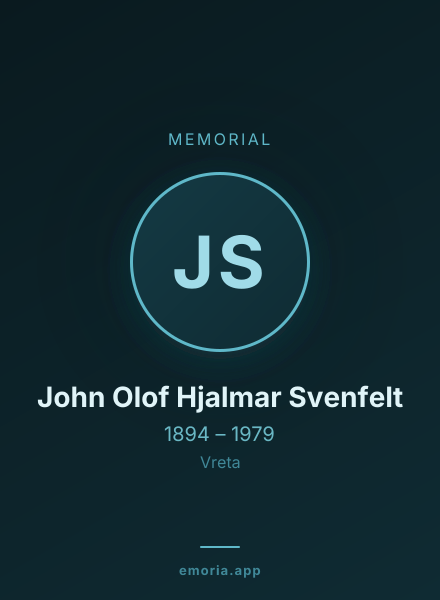 Memorial portrait of John Olof Hjalmar Svenfelt