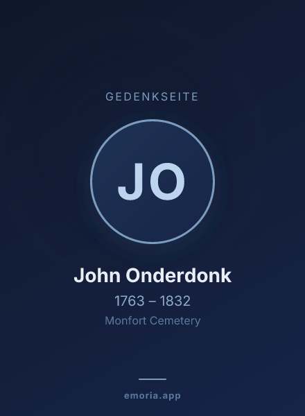 Gedenkportrait von John Onderdonk