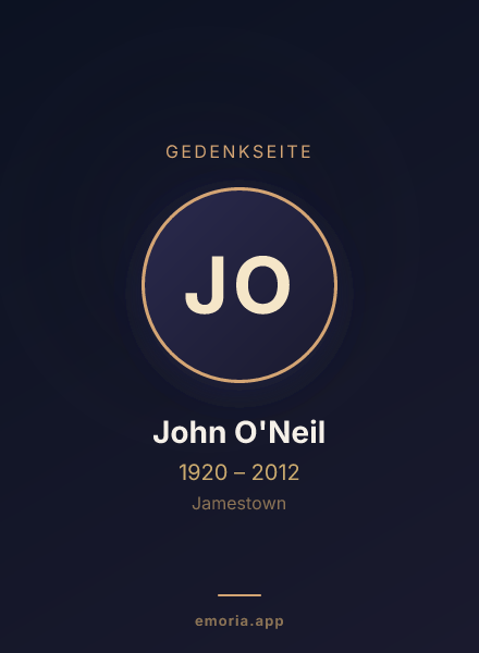 Gedenkportrait von John O'Neil