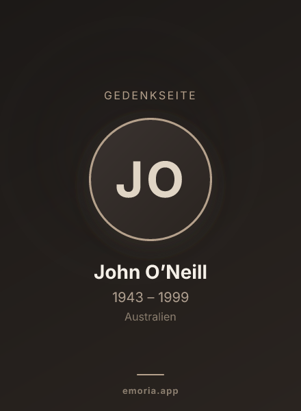 Gedenkportrait von John O’Neill