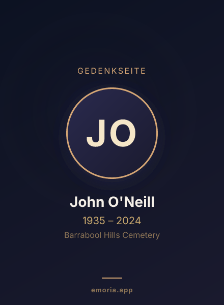 Gedenkportrait von John O'Neill
