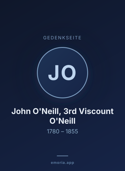 Gedenkportrait von John O'Neill, 3rd Viscount O'Neill