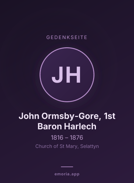 Gedenkportrait von John Ormsby-Gore, 1st Baron Harlech