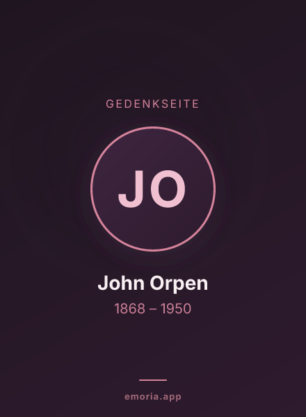Gedenkportrait von John Orpen