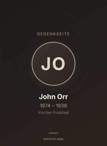 Gedenkportrait von John Orr