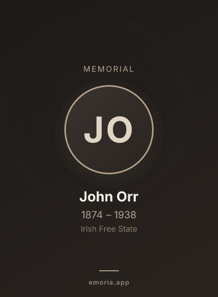 Memorial portrait of John Orr