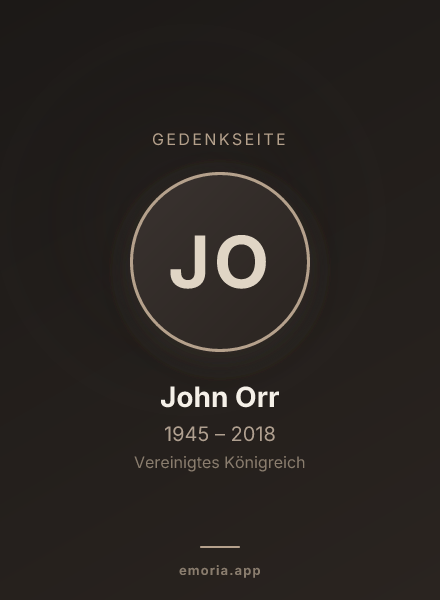 Gedenkportrait von John Orr
