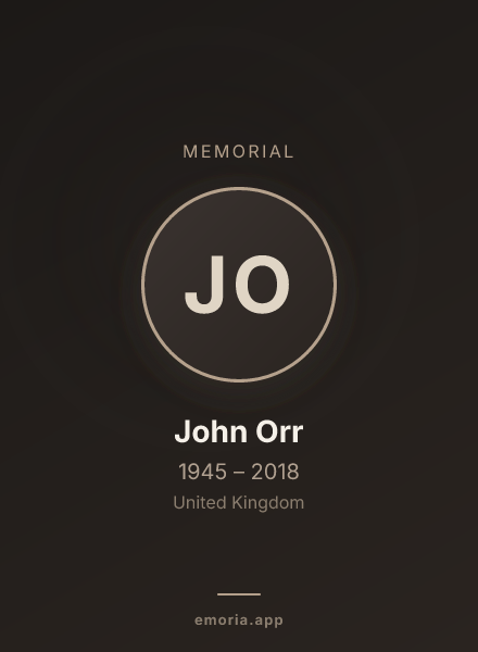 Memorial portrait of John Orr