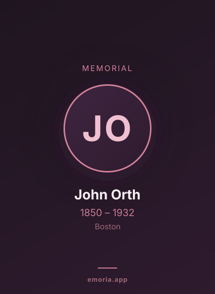 Memorial portrait of John Orth