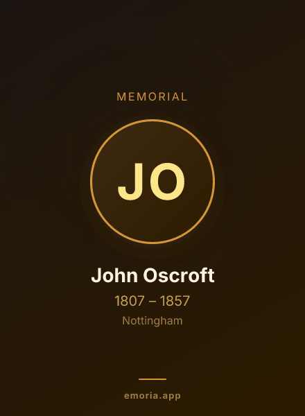 Memorial portrait of John Oscroft