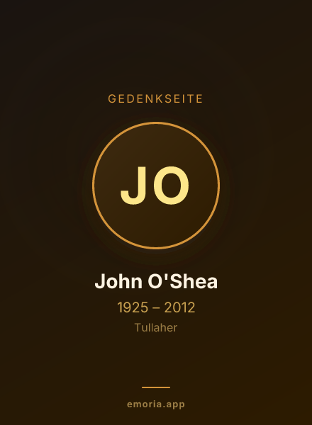 Gedenkportrait von John O'Shea