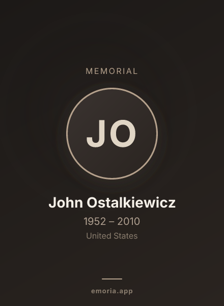 Memorial portrait of John Ostalkiewicz