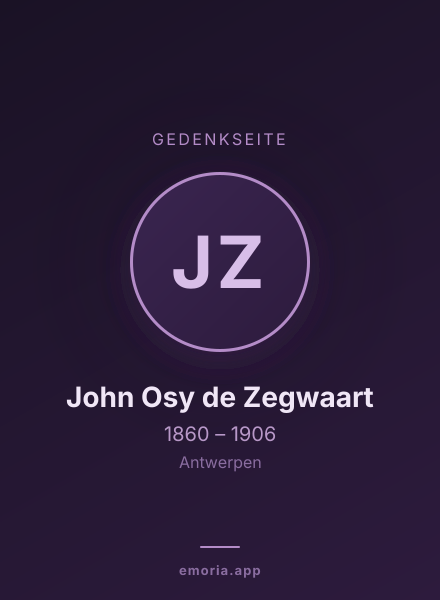 Gedenkportrait von John Osy de Zegwaart