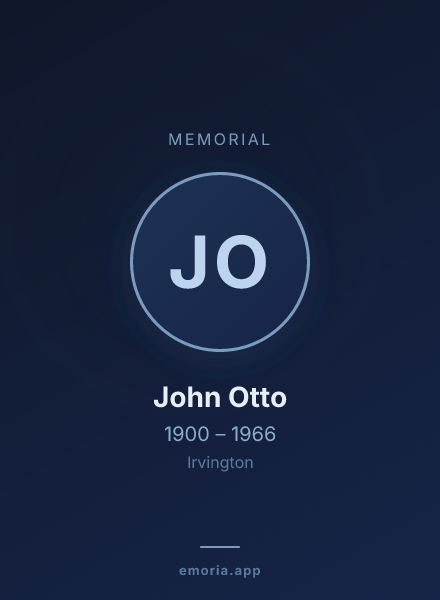 Memorial portrait of John Otto
