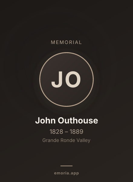 Memorial portrait of John Outhouse
