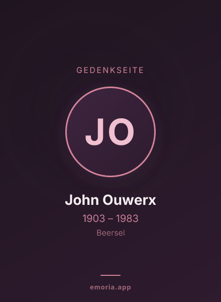 Gedenkportrait von John Ouwerx