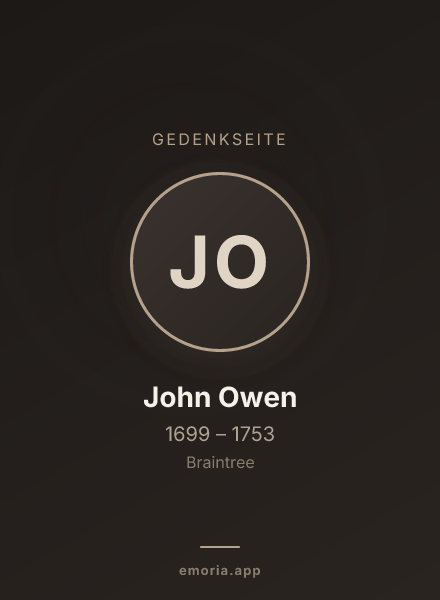 Gedenkportrait von John Owen