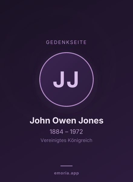 Gedenkportrait von John Owen Jones