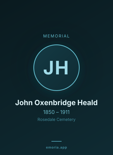 Memorial portrait of John Oxenbridge Heald