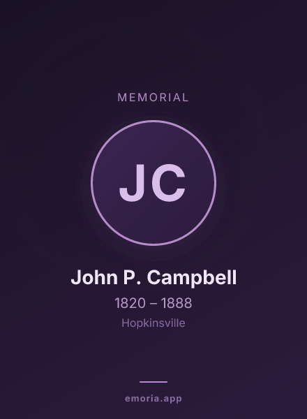 Memorial portrait of John P. Campbell