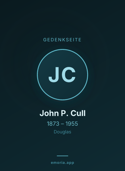 Gedenkportrait von John P. Cull