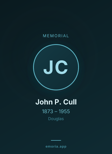 Memorial portrait of John P. Cull
