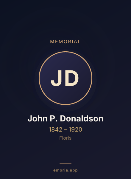 Memorial portrait of John P. Donaldson