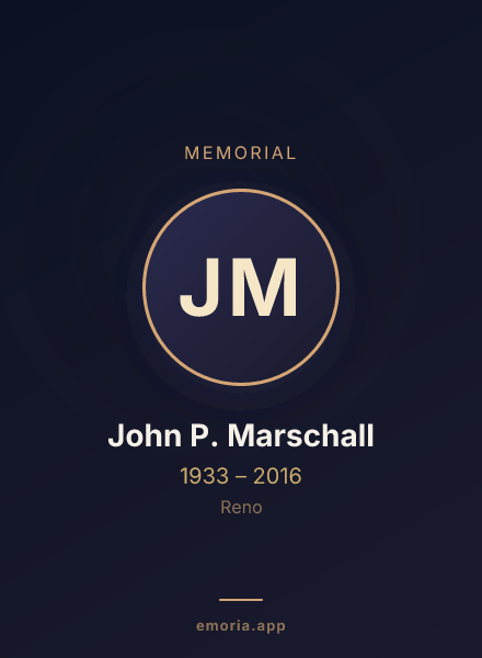 Memorial portrait of John P. Marschall