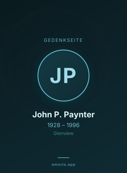 Gedenkportrait von John P. Paynter