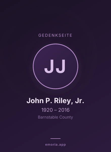 Gedenkportrait von John P. Riley, Jr.