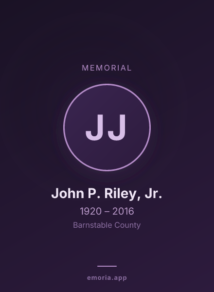 Memorial portrait of John P. Riley, Jr.