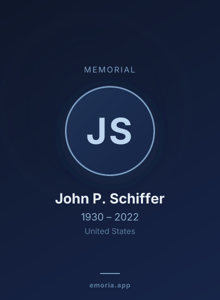 Memorial portrait of John P. Schiffer