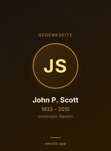 Gedenkportrait von John P. Scott