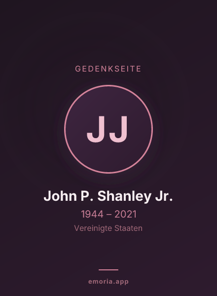 Gedenkportrait von John P. Shanley Jr.