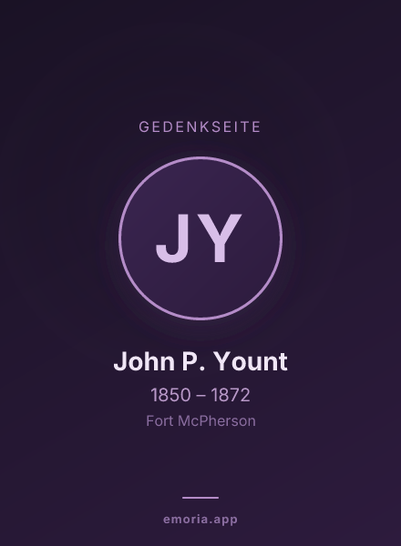 Gedenkportrait von John P. Yount